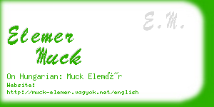 elemer muck business card